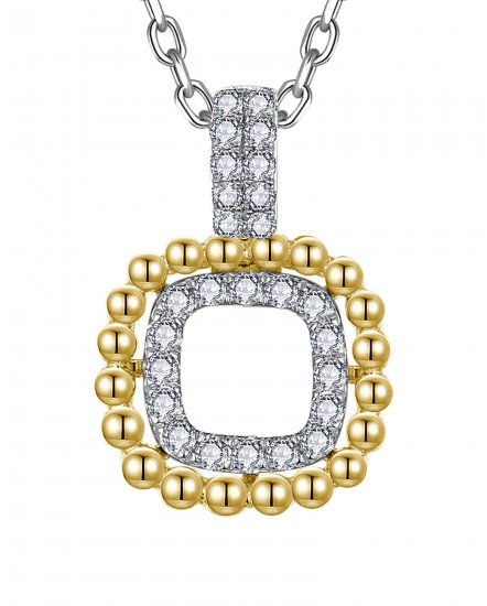 OPEN SQUARE DIAMOND PENDANT (TP3723)