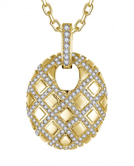 OVAL STYLE DIAMOND PENDANT (TP3725)