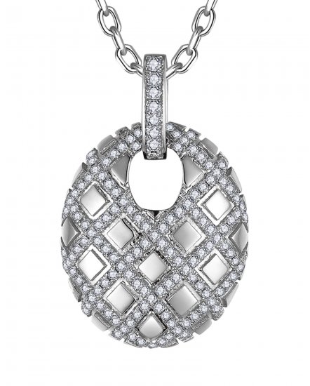 OVAL STYLE DIAMOND PENDANT (TP3725)