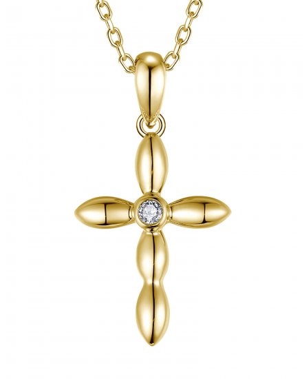 CROSS SOLITAIRE DIAMOND PENDANT (TP3728)