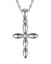 CROSS SOLITAIRE DIAMOND PENDANT (TP3728)