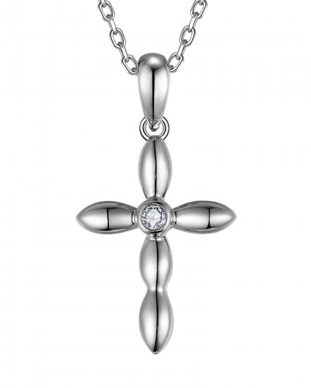 CROSS SOLITAIRE DIAMOND PENDANT (TP3728)