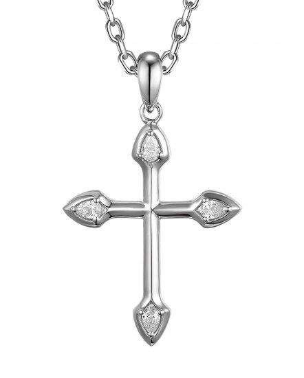CROSS PEAR DIAMOND PENDANT (TP3750)