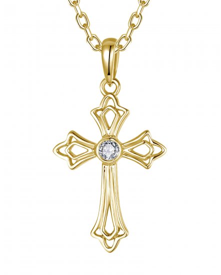 CROSS SOLITAIRE DIAMOND PENDANT (TP3764)
