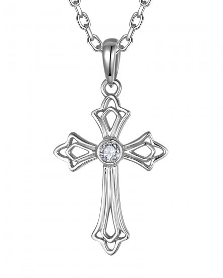 CROSS SOLITAIRE DIAMOND PENDANT (TP3764)