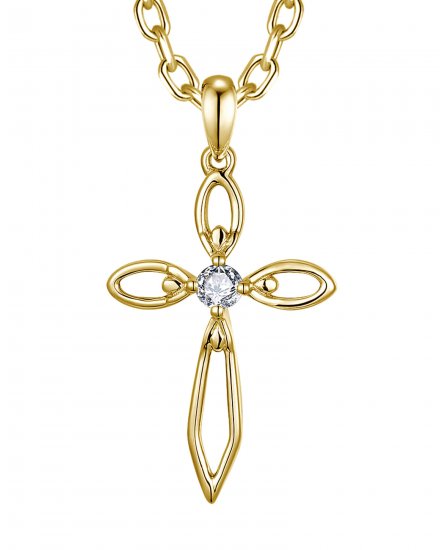 CROSS SOLITAIRE DIAMOND PENDANT (TP3769)
