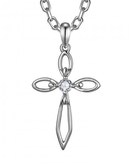 CROSS SOLITAIRE DIAMOND PENDANT (TP3769)