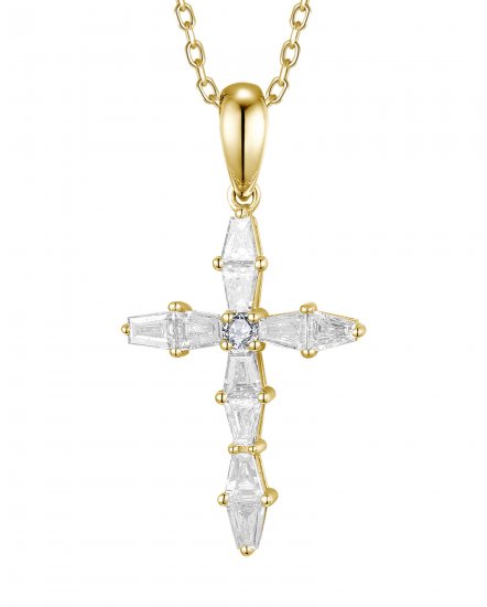 CROSS BAGUETTE DIAMOND PENDANT (TP3771)