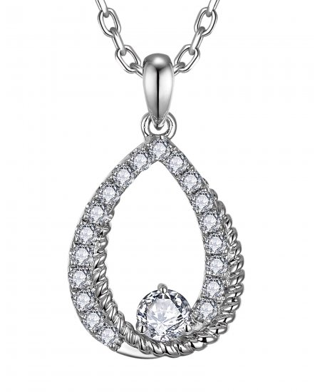 INTER LINKED STYLE PEAR DIAMOND PENDANT (TP3774)