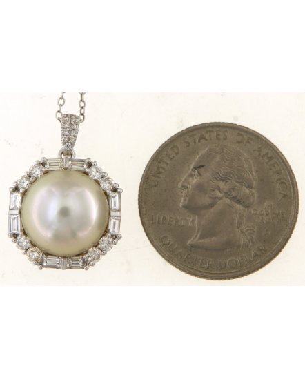 PEARL DIAMOND PENDANT (TP3789)