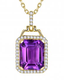 AMETHYST DIAMOND PENDANT (TP3797C)