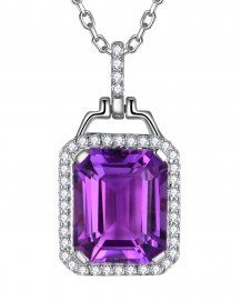AMETHYST DIAMOND PENDANT (TP3797C)