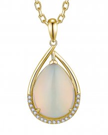 PEAR OPAL DIAMOND PENDANT (TP3799)