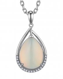 PEAR OPAL DIAMOND PENDANT (TP3799)