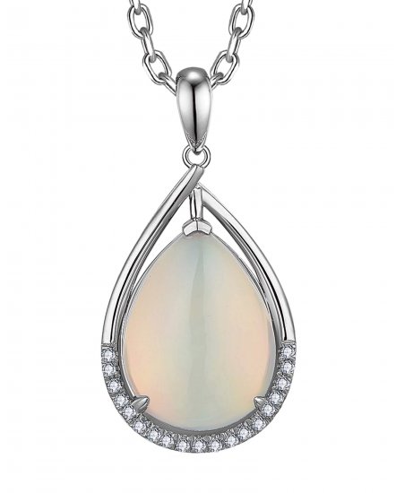 PEAR OPAL DIAMOND PENDANT (TP3799)