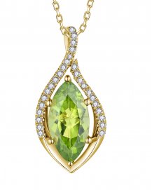 MARQUISE PERIDOT DIAMOND PENDANT (TP3800)