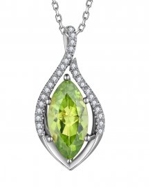 MARQUISE PERIDOT DIAMOND PENDANT (TP3800)