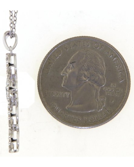 CROSS BAGUETTE DIAMOND PENDANT (TP3808)