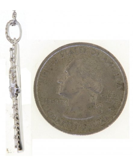 CROSS BAGUETTE DIAMOND PENDANT (TP3815)