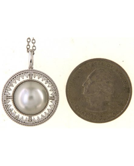 PEARL DIAMOND PENDANT (TP3826)