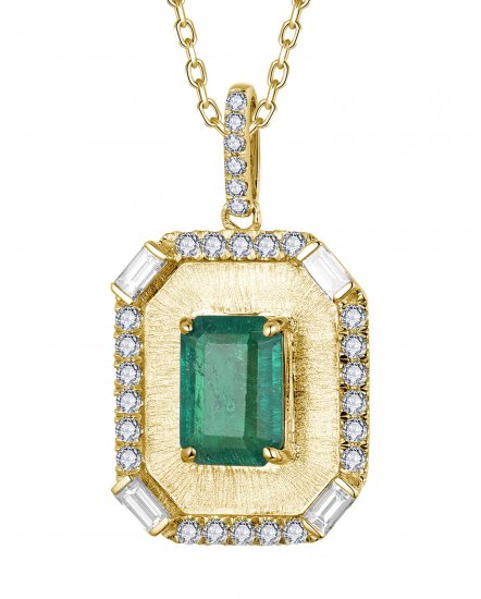 EMERALD CUT DIAMOND PENDANT (TP3832)