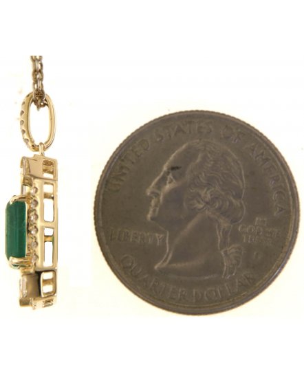 EMERALD CUT DIAMOND PENDANT (TP3832)