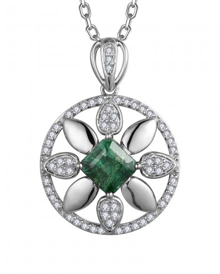 EMERALD CUT DIAMOND PENDANT (TP3835)