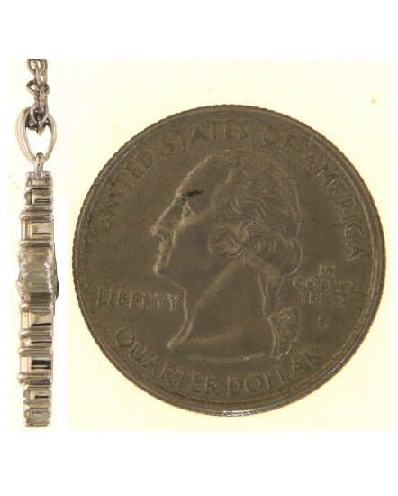 CROSS BAGUETTE DIAMOND PENDANT (TP3857)