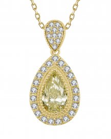 MULTI TONE PEAR DIAMOND PENDANT (TP3872)