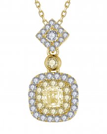 MULTI TONE CUSHION DIAMOND PENDANT (TP3873)