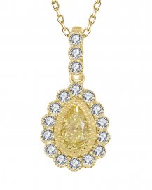 MULTI TONE PEAR DIAMOND PENDANT (TP3875)
