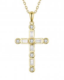 CROSS BAGUETTE DIAMOND PENDANT (TP3880)