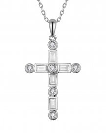 CROSS BAGUETTE DIAMOND PENDANT (TP3880)