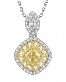 MULTI TONE RADIANT DIAMOND PENDANT (TP3881)