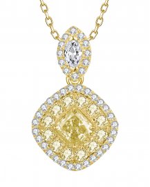 MULTI TONE RADIANT DIAMOND PENDANT (TP3881)