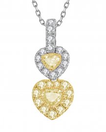 MULTI TONE HEART DIAMOND PENDANT (TP3883)