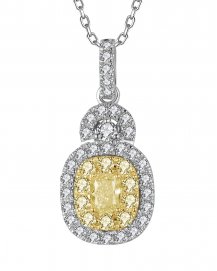 MULTI TONE CUSHION DIAMOND PENDANT (TP3886)