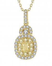 MULTI TONE CUSHION DIAMOND PENDANT (TP3886)