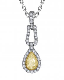 MULTI TONE PEAR DIAMOND PENDANT (TP3901)