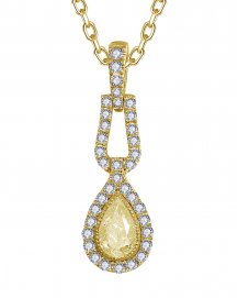 MULTI TONE PEAR DIAMOND PENDANT (TP3901)