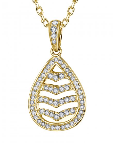 PEAR STYLE DIAMOND PENDANT (TP3956)