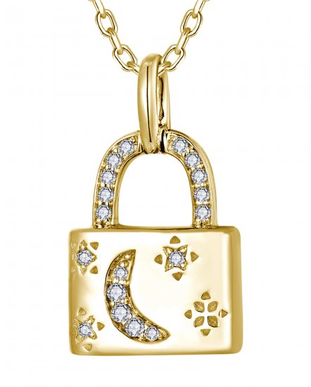 LOCK STYLE DIAMOND PENDANT (TP4008)
