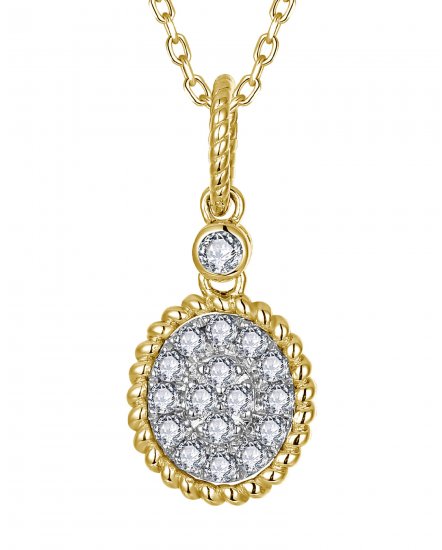 OVAL STYLE DIAMOND PENDANT (TP4014)