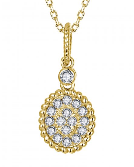 OVAL STYLE DIAMOND PENDANT (TP4014)