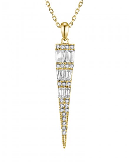 TRIANGLE SHAPE BAGUETTE DIAMOND PENDANT (TP4031)