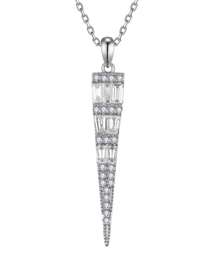 TRIANGLE SHAPE BAGUETTE DIAMOND PENDANT (TP4031)