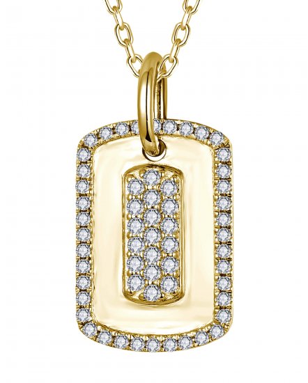 DOG TAG DIAMOND PENDANT (TP4053)