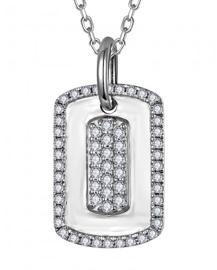 DOG TAG DIAMOND PENDANT (TP4053)