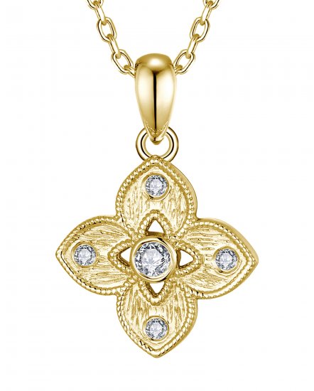 FOUR LEAF STYLE DIAMOND PENDANT (TP4073)