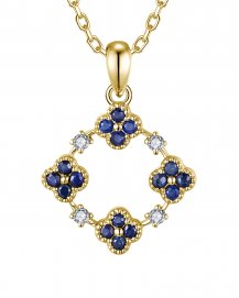 CLOVER STYLE SAPPHIRE DIAMOND PENDANT (TP4077)
